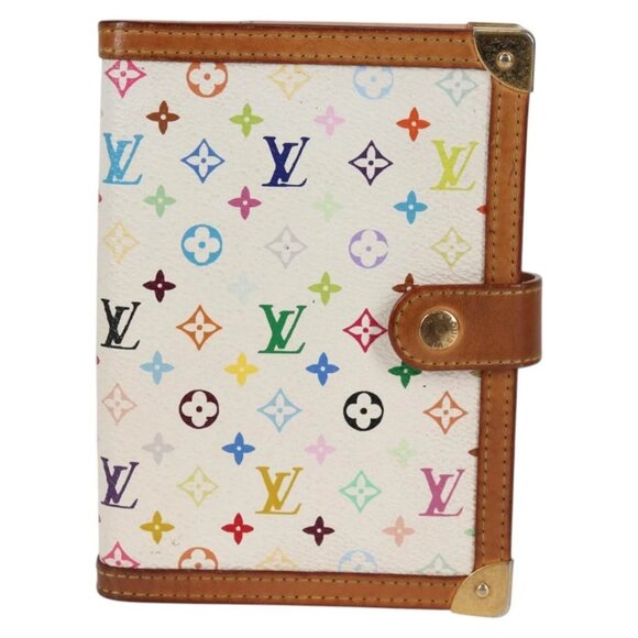 LOUIS VUITTON Multicolor Agenda PM Day Planner Cover White R21074 Auth 134196 - Picture 2 of 16